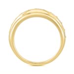MEN'S BAND 3CT EMERALD DIAMOND 14K YELLOW GOLD - Image 2