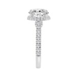 14K WHITE GOLD 4 1/2CT ROUND DIAMOND LADIES RING (CENTER STONE ROUND DIAMOND 4CT) - Image 3