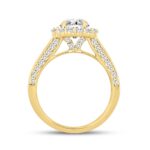 LADIES RING 3 3/4CT ROUND/BAGUETTE DIAMOND 14K YELLOW GOLD (CENTER STONE ROUND DIAMOND 1 1/2CT ) - Image 2