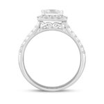 LADIES RING 3/4CT ROUND/PRINCESS DIAMOND 14K WHITE GOLD (CENTER STONE PRINCESS DIAMOND 1/2CT) - Image 3