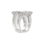 LADIES WRAP RING 2 1/2CT ROUND/PRINCESS/PEAR DIAMOND 14K WHITE GOLD - Image 3