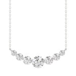 14K WHITE GOLD 1 3/4CT ROUND DIAMOND LADIES NECKLACE