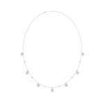 14K WHITE GOLD 1.00CT ROUND/PEAR DIAMOND LADIES NECKLACE - Image 2