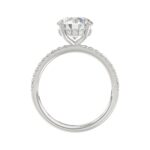 14K WHITE GOLD 2 1/4CT ROUND DIAMOND LADIES RING (CENTER STONE ROUND DIAMOND 2CT) - Image 2