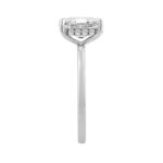 14K WHITE GOLD 2.00CT ROUND/EMERALD DIAMOND LADIES RING (CENTER STONE EMERALD DIAMOND 2CT) - Image 2