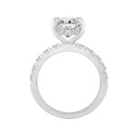 14K WHITE GOLD 6.00CT ROUND/OVAL DIAMOND LADIES RING (CENTER STONE OVAL DIAMOND 5CT) - Image 3