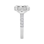14K WHITE GOLD 6.00CT ROUND/OVAL DIAMOND LADIES RING (CENTER STONE OVAL DIAMOND 5CT) - Image 2
