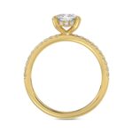 14K YELLOW GOLD 1 3/4CT ROUND/CUSHION DIAMOND LADIES RING (CENTER STONE CUSHION DIAMOND 1 1/2CT) - Image 2