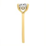 14K YELLOW GOLD 2.00CT ROUND/CUSHION DIAMOND LADIES RING (CENTER STONE CUSHION DIAMOND 2CT) - Image 3