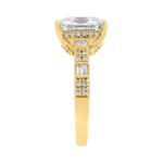 14K YELLOW GOLD 3 1/2CT ROUND/BAGUETTE/RADIANT DIAMOND LADIES RING - Image 2