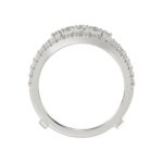 14K WHITE GOLD 1 1/4CT ROUND DIAMOND LADIES WRAP RING - Image 2