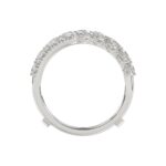 14K WHITE GOLD 1.00CT ROUND DIAMOND LADIES WRAP RING - Image 2