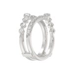 14K WHITE GOLD 1.00CT ROUND DIAMOND LADIES WRAP RING - Image 3