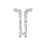 14K WHITE GOLD 1.00CT ROUND DIAMOND LADIES WRAP RING - Image 4