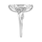 14K White Gold 5 1/2Ct Lab-Grown Diamond Engagement Ring For Women 5Ct Marquise Center Stone With Round Side Stones, Luxury Bridal Ring (Color F-G -Cl - Image 3