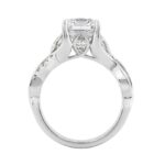 14K White Gold Radiant Cut Diamond Ring 4 1/5Ct With Marquise Side Stones Ladies Engagement Ring 3Ct Radiant Center Stone (Color F-G -Clarity Vs1/Vs2 - Image 2