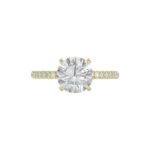 14K YELLOW GOLD 2 1/4CT ROUND DIAMOND LADIES RING (CENTER STONE ROUND DIAMOND 2CT) - Image 5