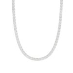 14K WHITE GOLD 7 3/4CT 18" ROUND DIAMOND LADIES TENNIS NECKLACE