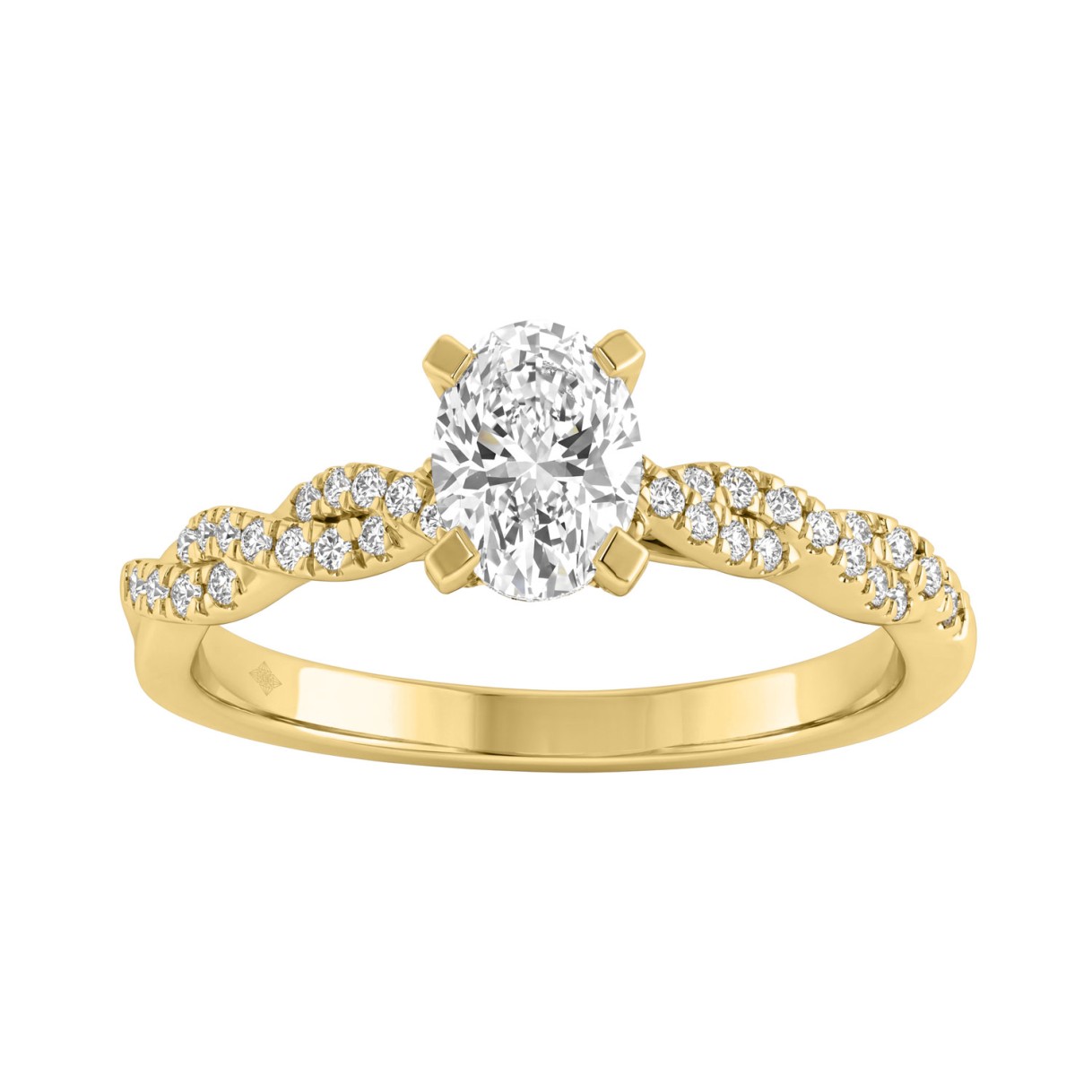 1.00Ct Round & Oval Diamond Classic Ring In 14K Yellow Gold Ladies Fine Jewelry Ring 3/4Ct Oval Center Stone (Color F-G -Clarity Vs1/Vs2) 1 1.00Ct Round & Oval Diamond Classic Ring In 14K Yellow Gold Ladies Fine Jewelry Ring 3/4Ct Oval Center Stone (Color F-G -Clarity Vs1/Vs2) - Image 1