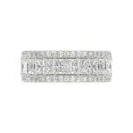 Ladies 14K White Gold Ladies Band 2 1/4CT Featuring Round & Radiant Cut Diamonds - Image 5