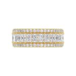 Ladies 14K Yellow Gold Ladies Band 2 1/4CT Featuring Round & Radiant Cut Diamonds - Image 5