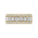 3.00 CT Fashion Band for Ladies Round & Radiant Cut Diamonds 14K Yellow Gold Luxury Band (Color F-G -Clarity VS1/VS2) - Image 5