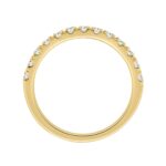 14K YELLOW GOLD 1/2CT ROUND DIAMOND LADIES BAND - Image 2