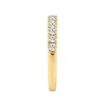 14K YELLOW GOLD 1/2CT ROUND DIAMOND LADIES BAND - Image 3