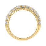 LADIES BAND 3 1/2CT ROUND/EMERALD DIAMOND 14K YELLOW GOLD - Image 2