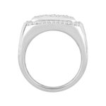 MEN'S RING 1 1/2CT ROUND DIAMOND 14K WHITE GOLD - Image 2