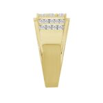 MEN'S RING 1 1/2CT ROUND DIAMOND 14K YELLOW GOLD - Image 3