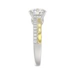 14K WHITE/YELLOW GOLD 2 1/4CT ROUND DIAMOND LADIES RING (CENTER STONE ROUND DIAMOND 2CT) - Image 4