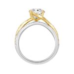 LADIES RING 2 1/2CT ROUND DIAMOND 14K WHITE/YELLOW GOLD (CENTER STONE ROUND DIAMOND 2CT ) - Image 2