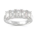 14K WHITE GOLD 2.00CT EMERALD DIAMOND LADIES BAND