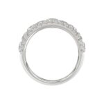14K WHITE GOLD 5.00CT ROUND/EMERALD DIAMOND LADIES BAND - Image 2