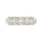 14K YELLOW GOLD 2.00CT OVAL DIAMOND LADIES BAND - Image 5