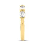 LADIES BAND 1CT OVAL DIAMOND 14K YELLOW GOLD - Image 3