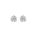 14K WHITE GOLD 2CT ROUND DIAMOND LADIES SOLITAIRE EARRINGS