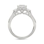 14K WHITE GOLD 1 3/4CT PRINCESS/TRAPEZOID DIAMOND LADIES RING (CENTER STONE PRINCESS DIAMOND 1 1/4CT) - Image 2