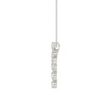 LADIES PENDANT WITH CHAIN 1 1/4CT PEAR DIAMOND 14K WHITE GOLD - Image 2