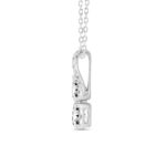 14K WHITE GOLD 1 1/2CT ROUND DIAMOND LADIES PENDANT WITH CHAIN - Image 2
