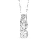 14K WHITE GOLD 1 1/2CT ROUND DIAMOND LADIES PENDANT WITH CHAIN - Image 3