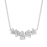 14K WHITE GOLD 2 3/4CT ROUND DIAMOND LADIES NECKLACE - Image 2