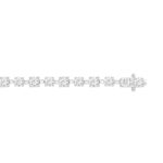 LADIES BRACELET 6 1/2CT ROUND DIAMOND 14K WHITE GOLD - Image 3