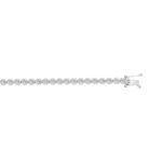 MEN'S BRACELET 2 1/2CT ROUND DIAMOND 14K WHITE GOLD - Image 3