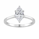 14K WHITE GOLD 1.00CT MARQUISE DIAMOND LADIES SOLITAIRE RING (CENTER STONE MARQUISE DIAMOND 1CT