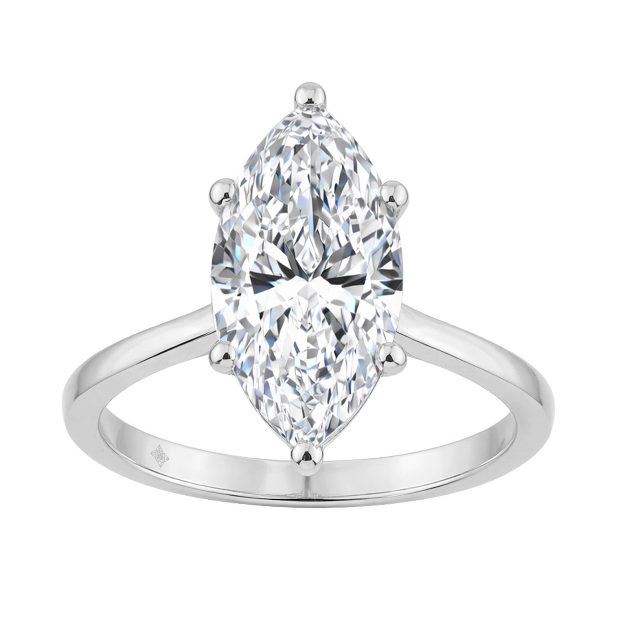 14K WHITE GOLD 3.00CT MARQUISE DIAMOND LADIES SOLITAIRE RING (CENTER STONE MARQUISE DIAMOND 3CT 1 14K WHITE GOLD 3.00CT MARQUISE DIAMOND LADIES SOLITAIRE RING (CENTER STONE MARQUISE DIAMOND 3CT - Image 1