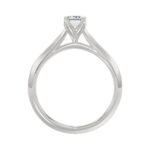 LADIES SOLITAIRE RING 1CT EMERALD DIAMOND 14K WHITE GOLD - Image 2