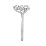 14K WHITE GOLD 3.00CT ROUND/PEAR DIAMOND LADIES RING (CENTER STONE PEAR DIAMOND 3CT) - Image 3