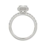 14K WHITE GOLD 4.00CT ROUND/EMERALD DIAMOND LADIES RING (CENTER STONE EMERALD DIAMOND 3.00CT) - Image 5